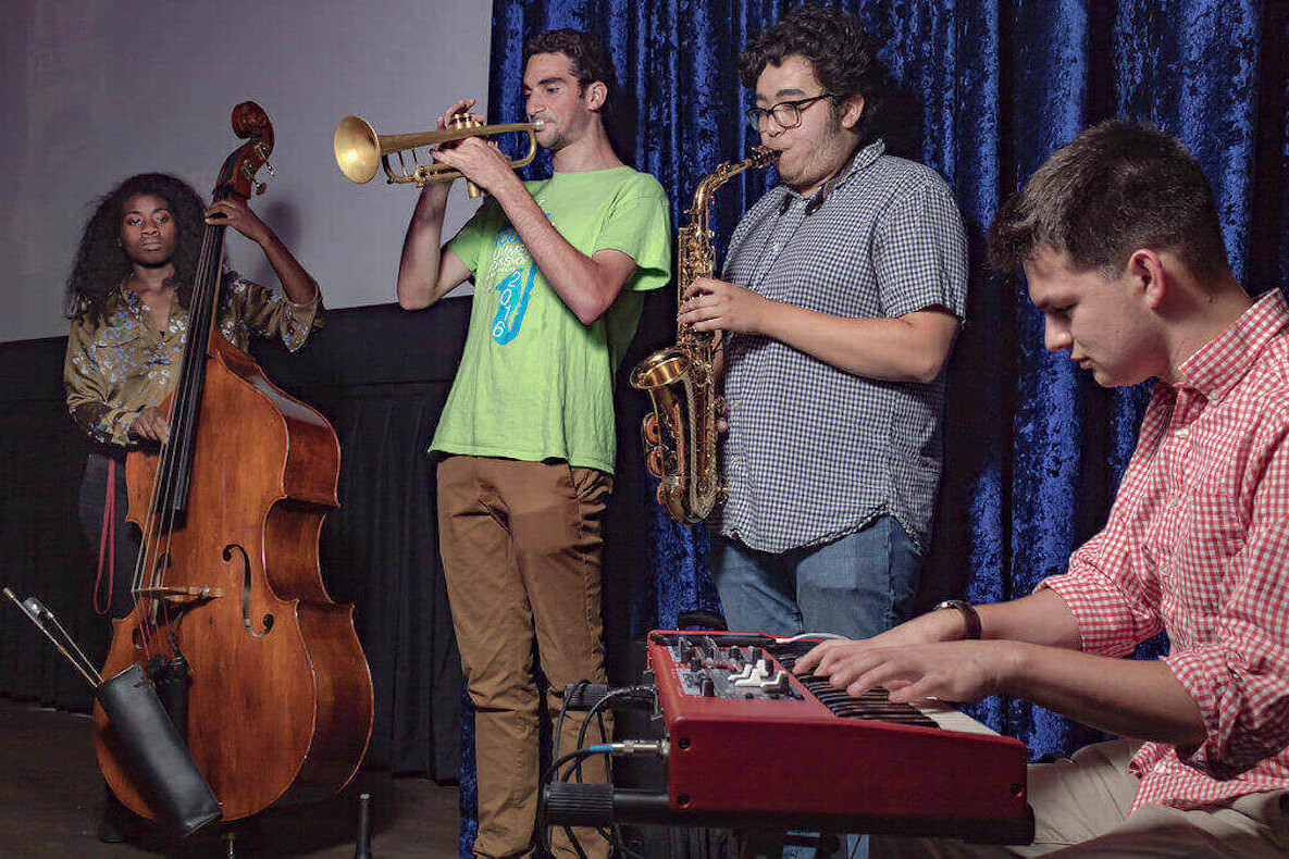 young adults playing jazz music